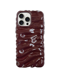 Cover iPhone 15 Pro TPU Hybrid con Catena Pearl Wine Rosso