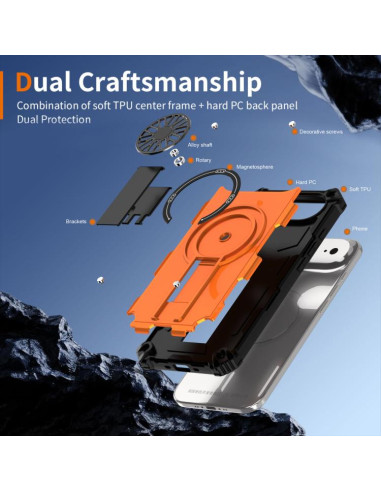 Cover iPhone Air Antiurto MagSafe Arancione | Melacompro