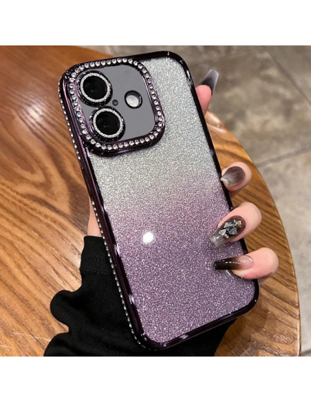 Cover iPhone 17 Pro Max TPU Rosa Glitter | Melacompro