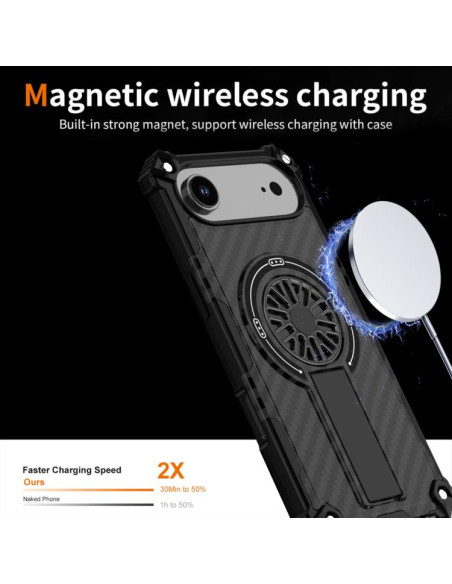 Cover iPhone Air Mimetico MagSafe Nero | Melacompro