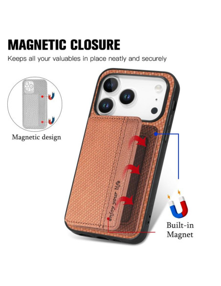 Cover iPhone 17 Pro Fibra di Carbonio Marrone