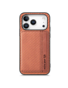 Cover iPhone 17 Pro Max Fibra di Carbonio Marrone