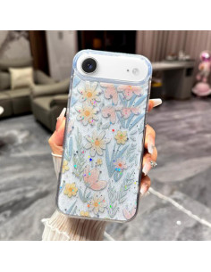 Cover iPhone Air TPU Ibrido Metallo Argento Rosa