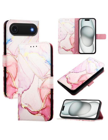 Cover iPhone Air Pelle Marmo Oro Rosa Rose Oro | Melacompro