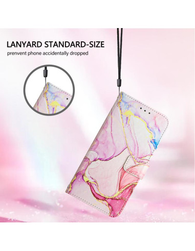 Cover iPhone 17 Pro Pelle Marmo Oro Rosa Rose Oro | Melacompro