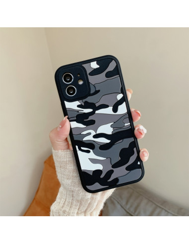 Cover iPhone 11 Silicone Bianca Antiurto Nero | Melacompro