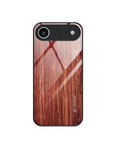 Cover iPhone Air Vetro Venatura Legno Caffè Coffee