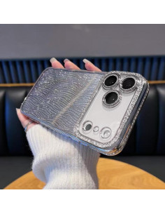 Cover iPhone 17 Pro Max TPU Sfumato Glitterato Oro