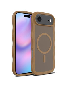 Cover iPhone Air MagSafe Texture Onde Marrone