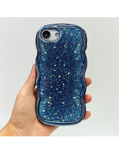 Cover iPhone 16E TPU Glitterato Blu