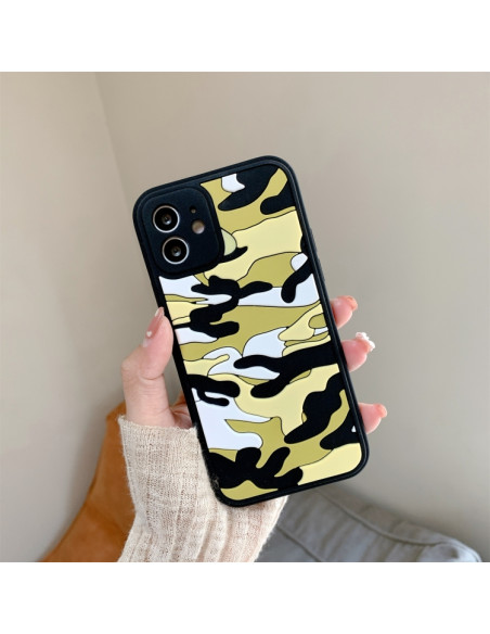Cover iPhone 11 Pro Silicone Nero Giallo | Melacompro