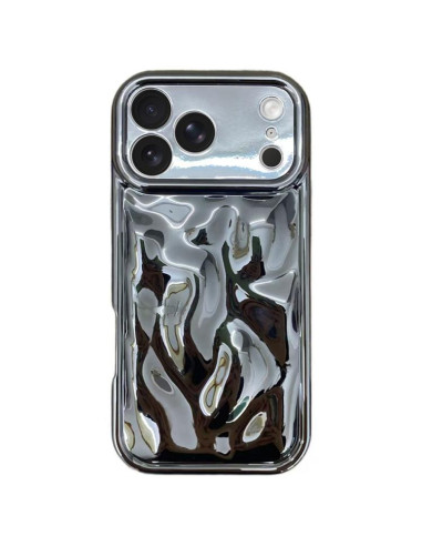 Cover iPhone 17 Pro TPU Texture Meteorite Argento | Melacompro