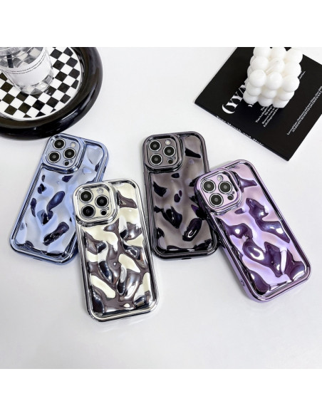 Cover iPhone 17 Pro TPU Texture Meteorite Argento | Melacompro