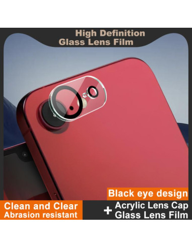 Protezione Lente iPhone 16E Argento Nero | Melacompro