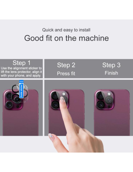 Protettore Lente iPhone Air Vetro Temperato Nero | Melacompro