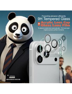 Protettore Lente iPhone 17 Pro Argento Nero | Melacompro 2