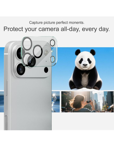 Protettore Lente iPhone 17 Pro Argento Nero | Melacompro