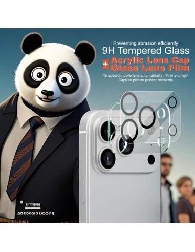 Protettore Lente iPhone 17 Pro Max Argento Nero | Melacompro