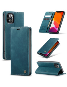 Cover iPhone 12 Pro Max in Pelle Blu a Libro