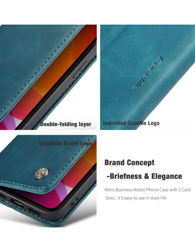 Cover iPhone 12 Pro Max Pelle Blu | Melacompro