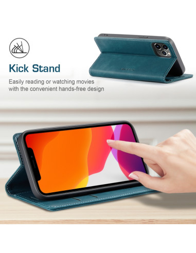 Cover iPhone 12 Pro Max Pelle Blu | Melacompro