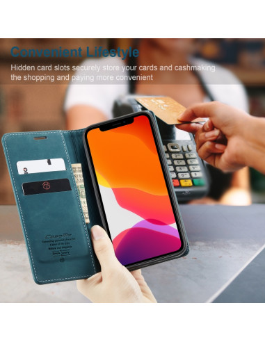 Cover iPhone 12 Pro Max Pelle Blu | Melacompro