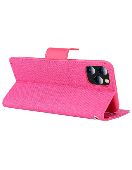 Cover iPhone 12 Pro Max Pelle Blu Rose Rosso | Melacompro