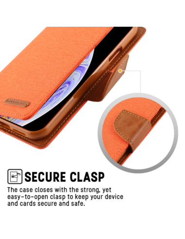 Cover iPhone 12 Pro Max Pelle Blu Rose Rosso | Melacompro