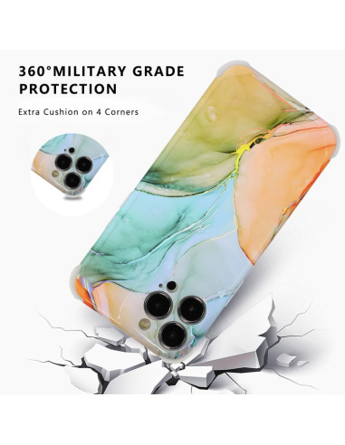 Cover iPhone 13 TPU Marmo Laser Rosa Blu | Melacompro