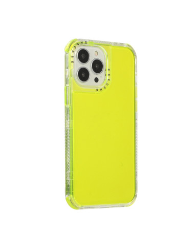 Cover iPhone 13 TPU PC Nero Fluorecent Verde | Melacompro