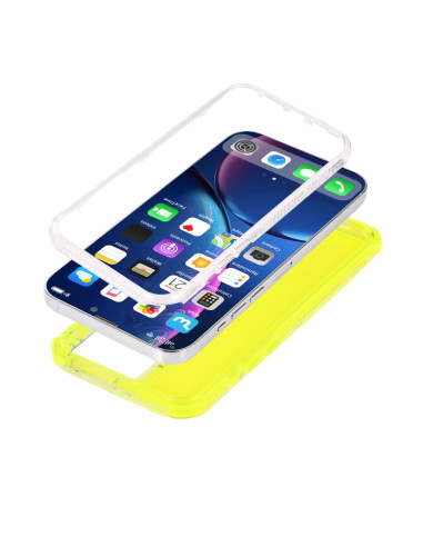 Cover iPhone 13 TPU PC Nero Fluorecent Verde | Melacompro