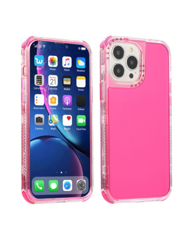 Cover iPhone 13 Pro TPU + PC Antiurto Viola Rose Rosso | Melacompro