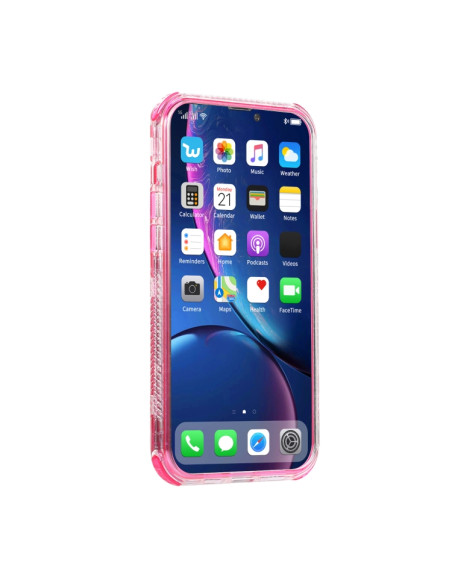 Cover iPhone 13 Pro TPU + PC Antiurto Viola Rose Rosso | Melacompro