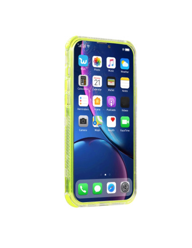 Cover iPhone 13 Pro TPU + PC Antiurto Viola Fluorecent Verde | Melacompro