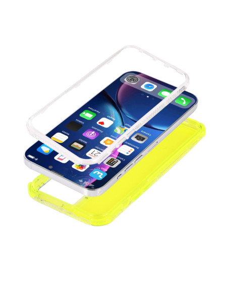 Cover iPhone 13 Pro TPU + PC Antiurto Viola Fluorecent Verde | Melacompro