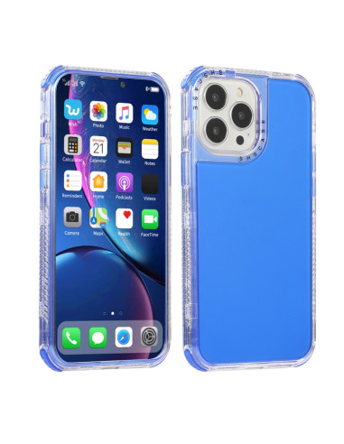 Cover iPhone 13 Pro Max Viola Trasparente Blu | Melacompro