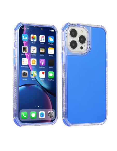 Cover iPhone 13 Pro Max Viola Trasparente Blu | Melacompro