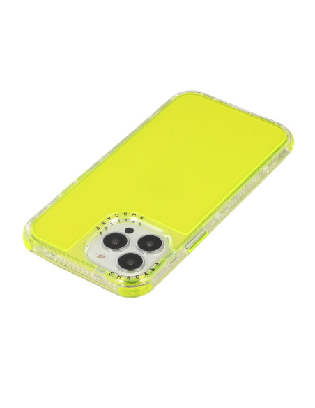 Cover iPhone 13 Pro Max Viola Trasparente Fluorecent Verde | Melacompro