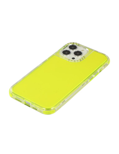 Cover iPhone 13 Pro Max Viola Trasparente Fluorecent Verde | Melacompro