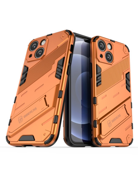 Cover iPhone 13 TPU PC Nero Arancione | Melacompro