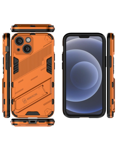 Cover iPhone 13 TPU PC Nero Arancione | Melacompro