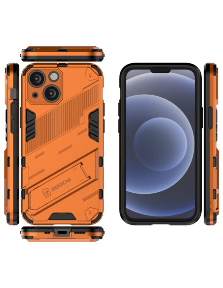 Cover iPhone 13 TPU PC Nero Arancione | Melacompro