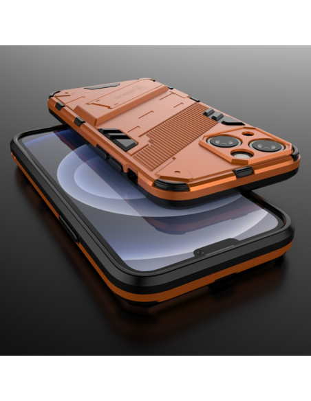 Cover iPhone 13 TPU PC Nero Arancione | Melacompro