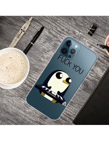 Cover iPhone 13 Pro TPU Trasparente Pinguino | Melacompro