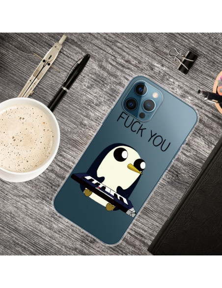 Cover iPhone 13 Pro TPU Trasparente Pinguino | Melacompro