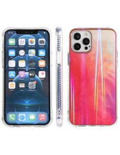 Cover iPhone 13 mini TPU PC Antiurto Aurora Acquerello Rosso
