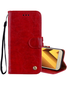 Cover Galaxy A5 2017 Pelle Portafoglio Rosso | Melacompro