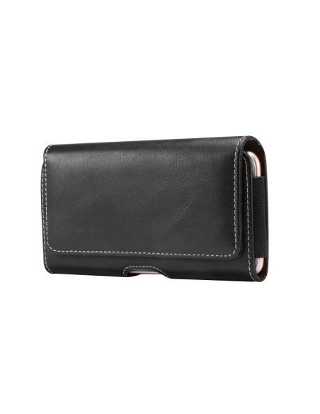 Marsupio Pelle Agnello Smartphone 6.0 Nero | Melacompro