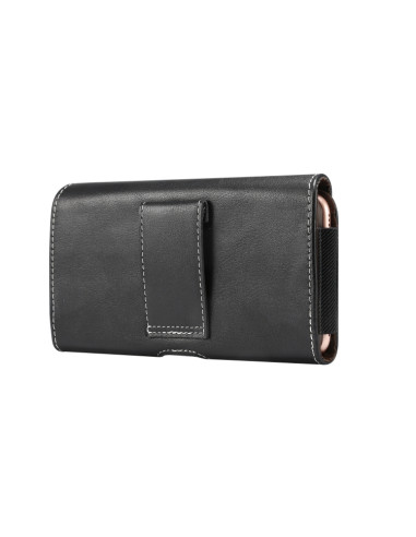 Marsupio Pelle Agnello Smartphone 6.0 Nero | Melacompro