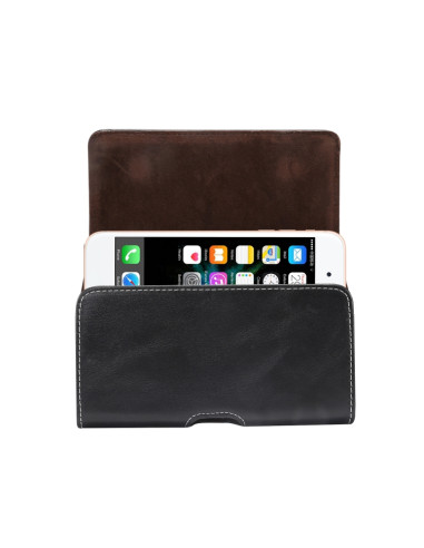 Marsupio Pelle Agnello Smartphone 6.0 Nero | Melacompro